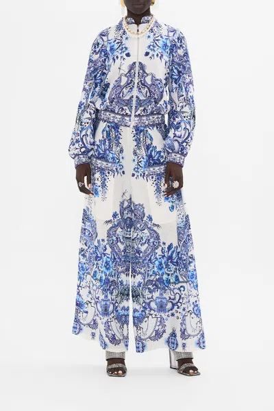 CAMILLA BOMBER JACKET WITH SHIRRED CUFF GLAZE AND GRAZE