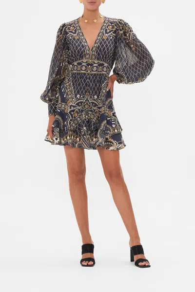 CAMILLA BUTTON FRONT FRILL DRESS DANCE WITH THE DUKE