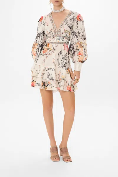 CAMILLA BUTTON FRONT FRILL DRESS DE HAAR MEMOIRS