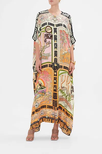 CAMILLA BUTTON THROUGH BATWING KAFTAN LETS CHASE RAINBOWS