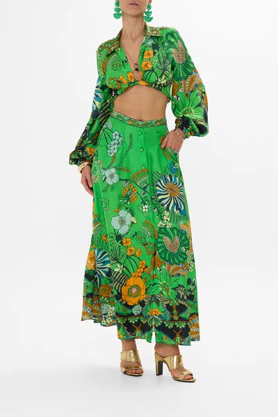 CAMILLA BUTTON THROUGH SKIRT GOOD VIBES GENERATION