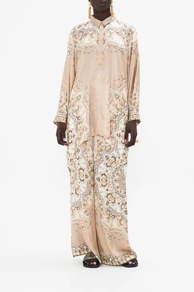 CAMILLA BUTTON UP TOP WITH DRAPED BACK GROTTO GODDESS