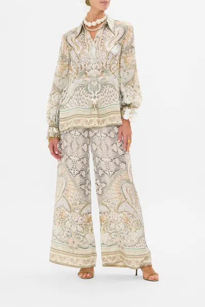 CAMILLA CURVED COLLAR BLOUSE IVORY TOWER TALES