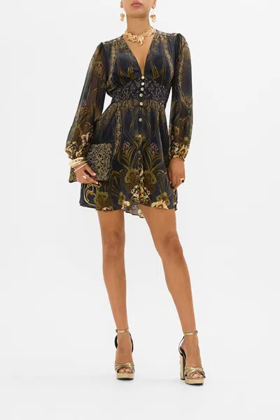 CAMILLA CURVED WAISTBAND SHORT DRESS NOUVEAU NOIR