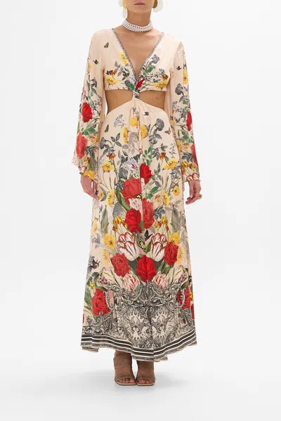 CAMILLA CUT OUT DRESS WITH KNOT FRONT ETCHED INTO ETERNITY