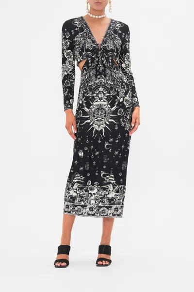 CAMILLA CUT OUT JERSEY DRESS WITH HARDWARE TALES OF TATTOO