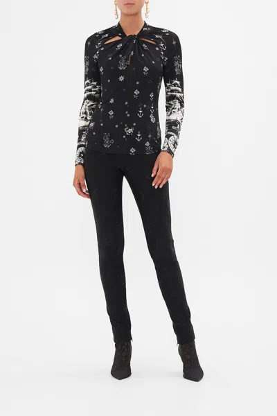 CAMILLA CUT OUT JERSEY TOP TALES OF TATTOO