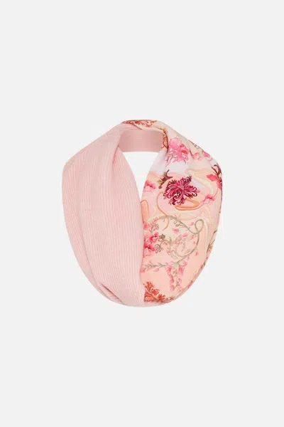 CAMILLA DOUBLE SIDED SCARF BLOSSOMS AND BRUSHSTROKES