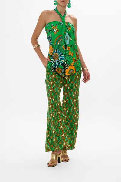 CAMILLA DRAPED JERSEY HALTER TOP GOOD VIBES GENERATION