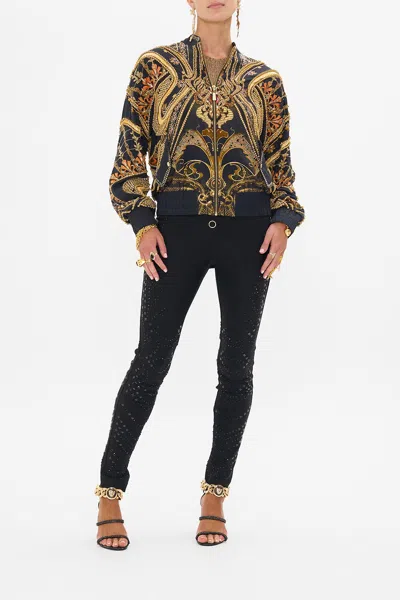 CAMILLA EMBELLISHED BOMBER JACKET NOUVEAU NOIR