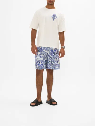 CAMILLA FIXED WAIST MID LENGTH WALK SHORT GLAZE AND GRAZE