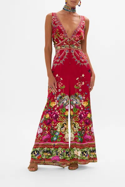 CAMILLA HALTERNECK JUMPSUIT WITH TIE NECK JUST ONE BITE SNOW WHITE