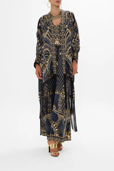 CAMILLA HIGH LOW HEM LAYER WITH MACRAME FRINGING DANCE WITH THE DUKE