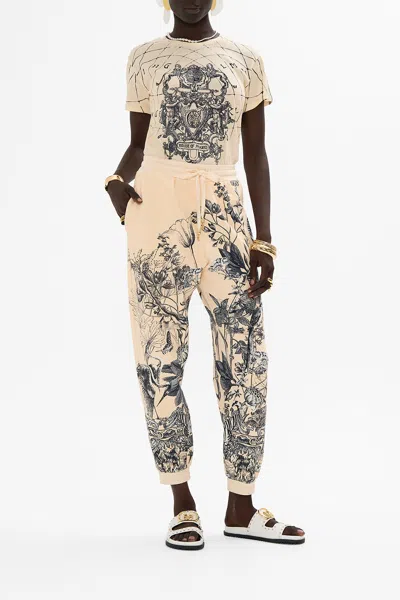 CAMILLA JERSEY TRACK PANT WITH SILK DETAILS ETCHED INTO ETERNITY