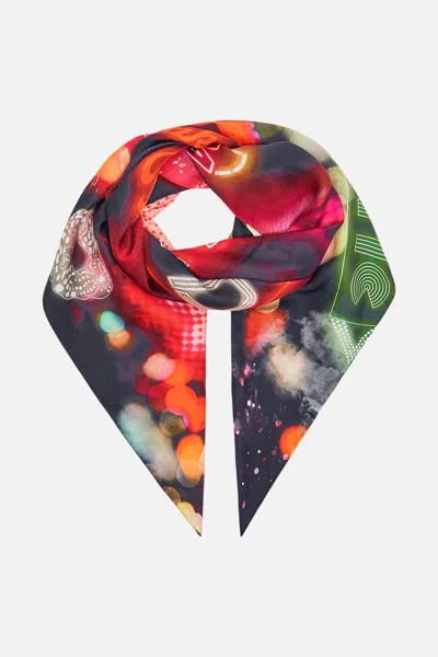 CAMILLA LARGE SQUARE SCARF ELECTRIC LOVELAND