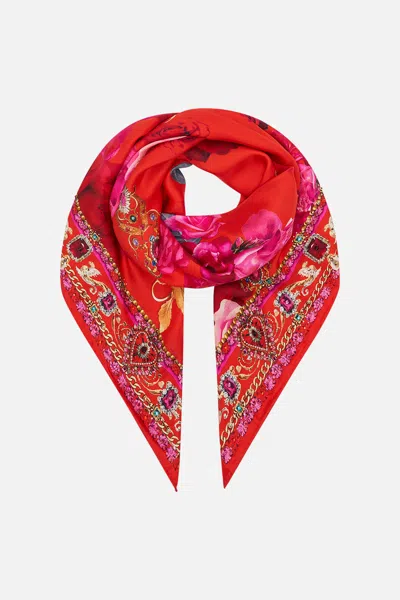 CAMILLA LARGE SQUARE SCARF ITALIAN ROSA