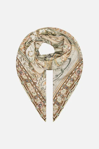 CAMILLA LARGE SQUARE SCARF IVORY TOWER TALES