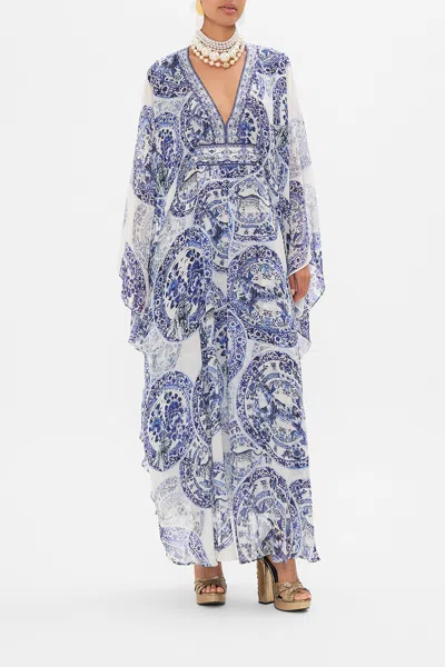 CAMILLA LONG KAFTAN WITH WAIST DETAIL GLAZE AND GRAZE