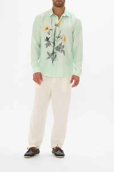 CAMILLA LONG SLEEVE HIDDEN PLACKET SHIRT PETAL PROMISE LAND