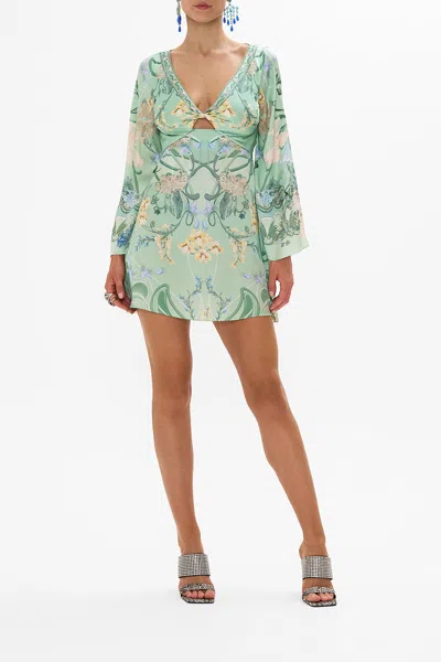 CAMILLA LONG SLEEVE TWIST SHORT DRESS DREAMING IN DUTCH