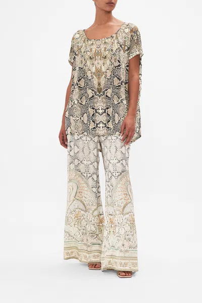 CAMILLA LOOSE FIT SCOOP NECK JERSEY TEE LOOKING GLASS HOUSES