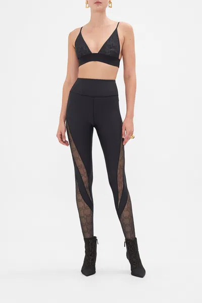 CAMILLA MESH SOFT PULL ON TRI BRA SOLID BLACK