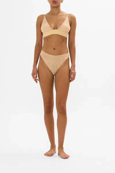 CAMILLA MESH SOFT PULL ON TRI BRA SOLID NUDE