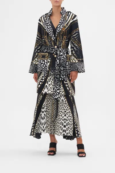 CAMILLA MID LENGTH MILITARY COAT UNTAMED ROYALTY