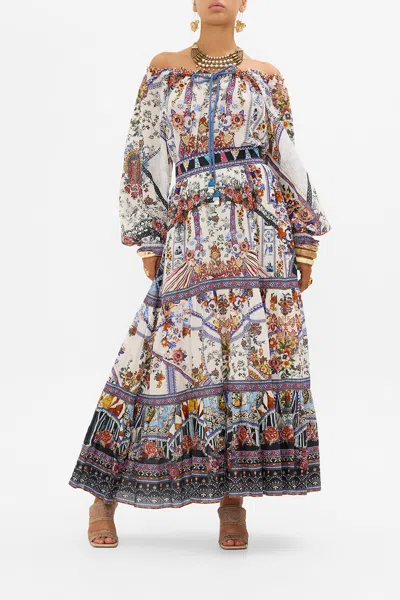 CAMILLA NECK TIE GATHERED BLOUSE MY FOLK ART HEART