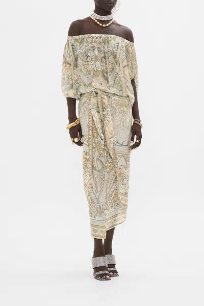 CAMILLA OFF SHOULDER ELASTIC TOP IVORY TOWER TALES