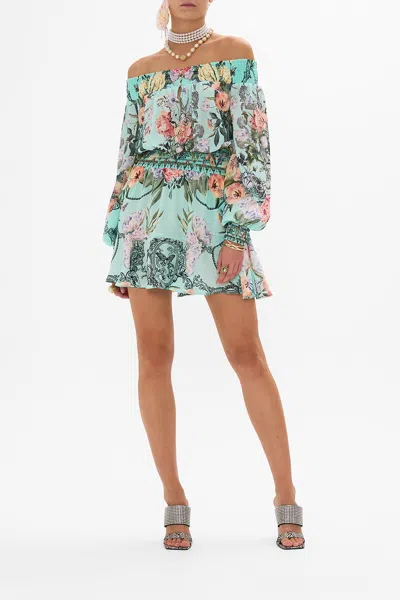 CAMILLA OFF SHOULDER SHORT DRESS PETAL PROMISE LAND