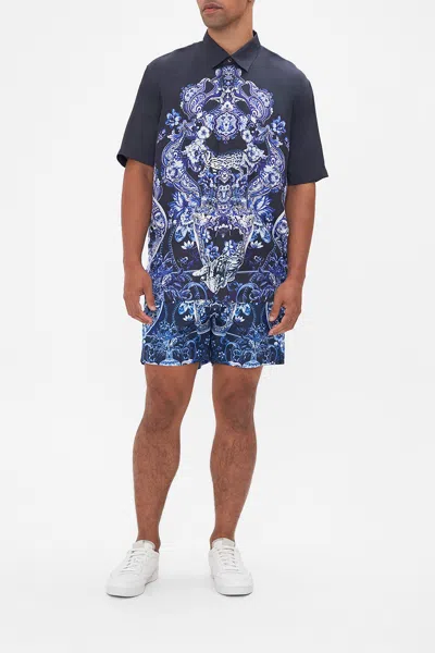 CAMILLA OVERSIZED BUTTON THROUGH SS SHIRT DELFT DYNASTY