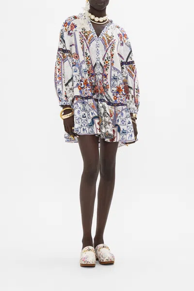 CAMILLA PINTUCK YOKE SHORT DRESS MY FOLK ART HEART