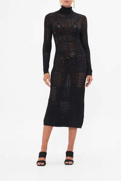 CAMILLA POINTELLE TURTLE NECK KNIT DRESS STITCHED IN TIME