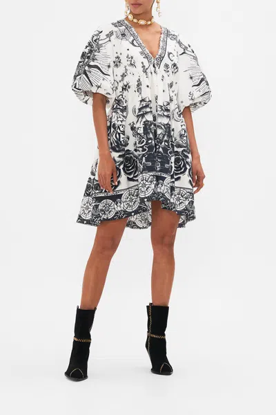 CAMILLA PUFF SLEEVE SHORT DRESS TALES OF TATTOO