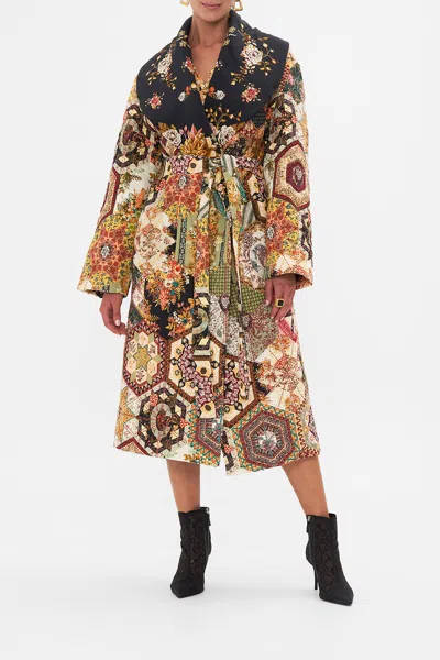 CAMILLA QUILTED LONG WRAP COAT STITCHED IN TIME