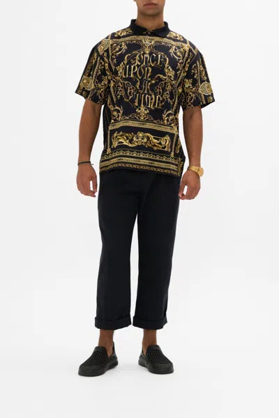 CAMILLA RELAXED FIT WOVEN POLO SHIRT ONCE UPON A TIME