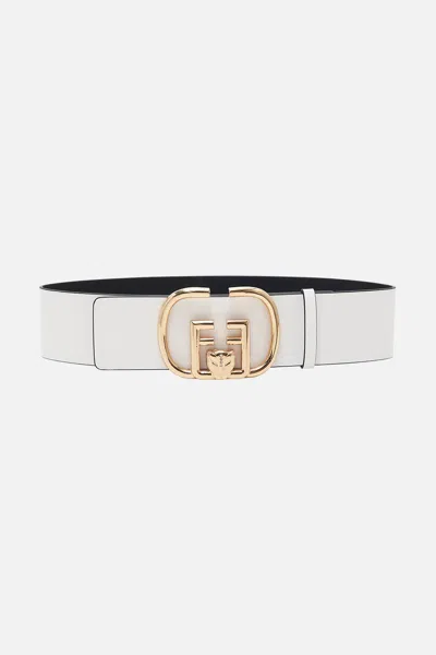 CAMILLA REVERSIBLE BUCKLE BELT SOLID WHITE