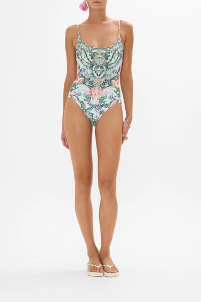 CAMILLA SCOOP NECK ONE PIECE PETAL PROMISE LAND