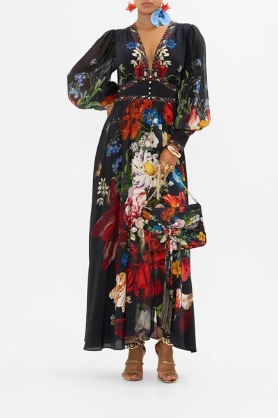 CAMILLA SHAPED WAISTBAND DRESS WITH GATHERED SLEEVES A STILL LIFE