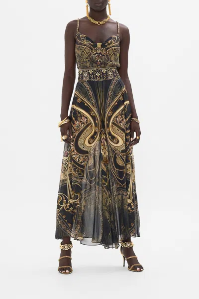 CAMILLA SHEER WIDE LEG PANT NOUVEAU NOIR