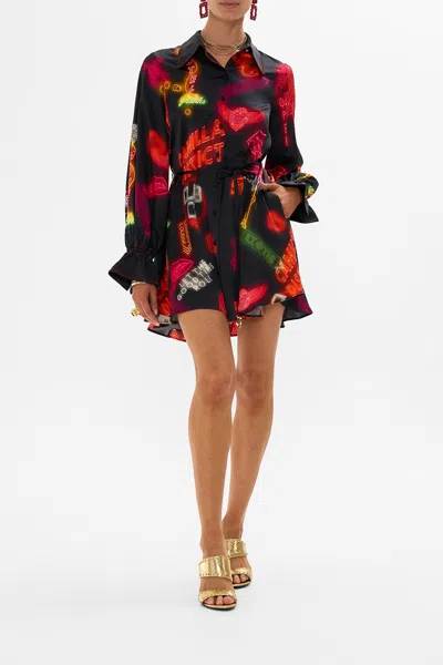 CAMILLA SHIFT SHIRT DRESS ELECTRIC LOVELAND