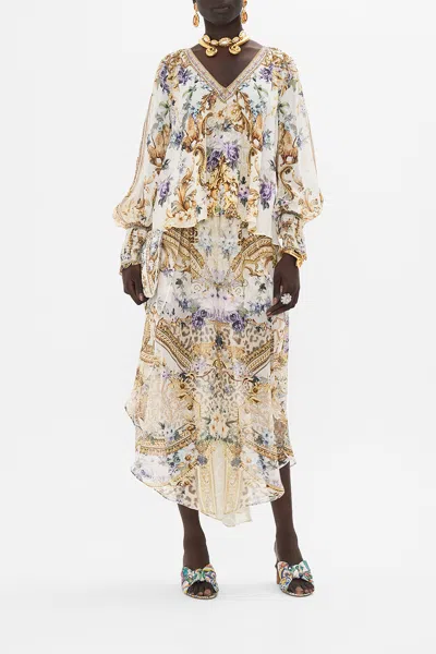 CAMILLA SHIRRED CUFF BLOUSE PALAZZO PLAY DATE