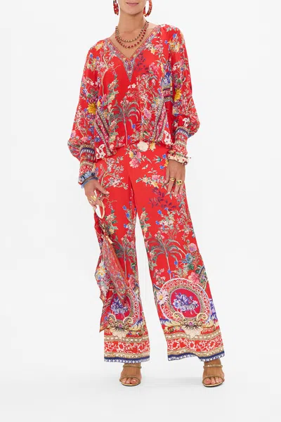 CAMILLA SHIRRED CUFF BLOUSE THE SUMMER PALACE