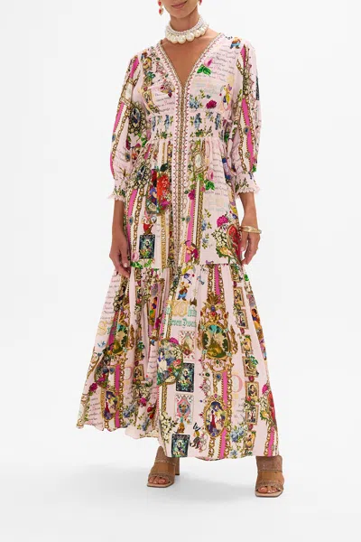 CAMILLA SHIRRED WAISTBAND LONG DRESS MY SWEET SNOW WHITE