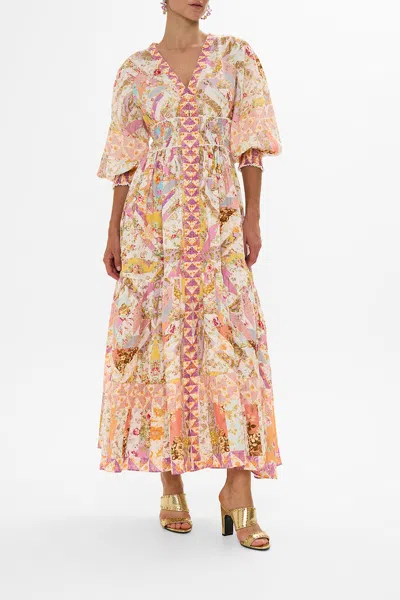 CAMILLA SHIRRED WAISTBAND LONG DRESS SEW YESTERDAY