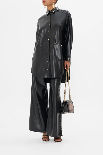 CAMILLA SHIRT TUNIC WITH POCKETS NOUVEAU NOIR