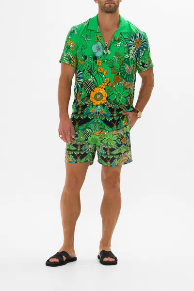 CAMILLA SHORT SLEEVE CAMP COLLARED SHIRT GOOD VIBES GENERATION