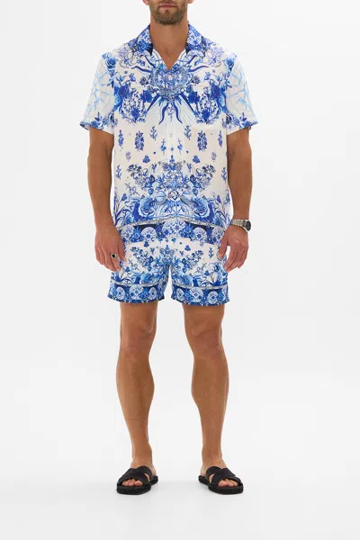 CAMILLA SHORT SLEEVE CAMP COLLARED SHIRT IMMORTAL INK