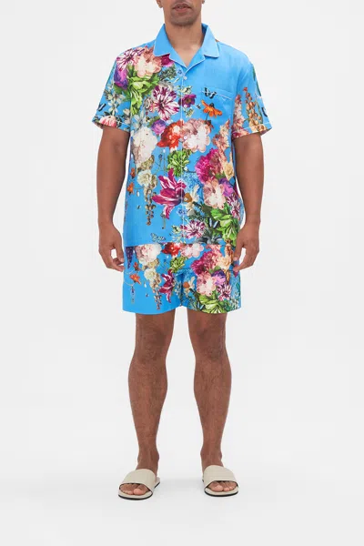 CAMILLA SHORT SLEEVE CAMP COLLARED SHIRT NECTAR OF THE GODS